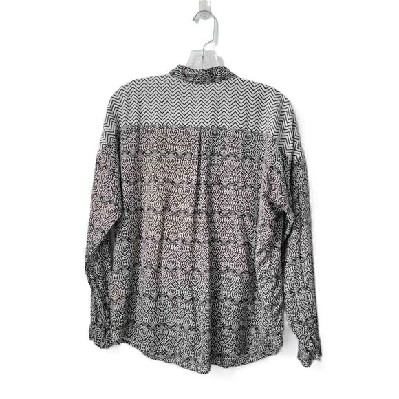 Scotch & Soda Le Tigre Noir Patterned Long Sleeve Button Up Shirt Size Small - Picture 8 of 8